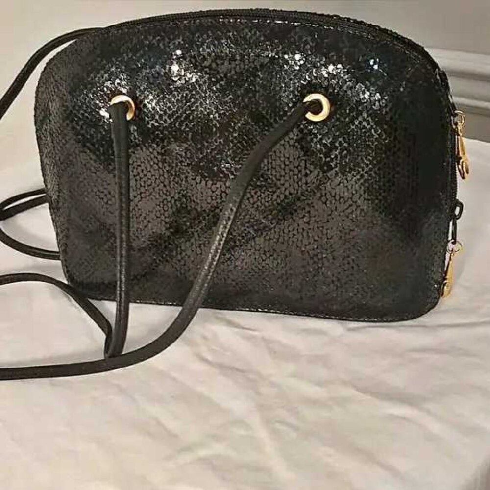 Shiny Snake embossed Leather Due Fratelli Bag - Picture 4 of 8